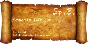 Szmodis Béla névjegykártya